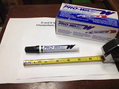  Marcador de pintura Pro-Wash MARKAL 97033, punta media, negro, EE. UU., ¡Envío adicional gratis!! Foto 1 de 4