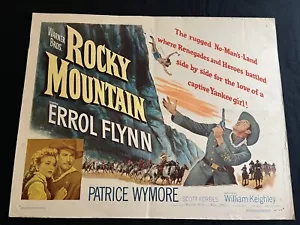 ROCKY MOUNTAIN original U.S HALF SHEET 22X28 -ERROL FLYNN-WESTERN - Picture 1 of 1