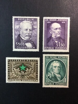 BroadviewStamps Austria #591 MH F-VF, #592-94 MH F w thins.  See pics. - Image 1 of 2