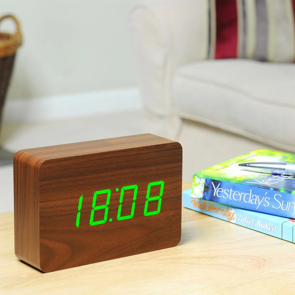 Gingko Sound Activated LED Display Brick Alarm Clock With Automatic Dimmer - Image 1 of 2