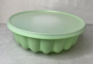 Tupperware Jello Mold Ice Ring 3pc Jel-N-Serve Mint Green 1201-12 1202-1 1203-2 - Picture 1 of 5