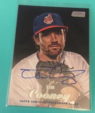 TIM COONEY 2017 STADIUM CLUB ON-CARD AUTOGRAPH CLEVELAND INDIANS AUTO