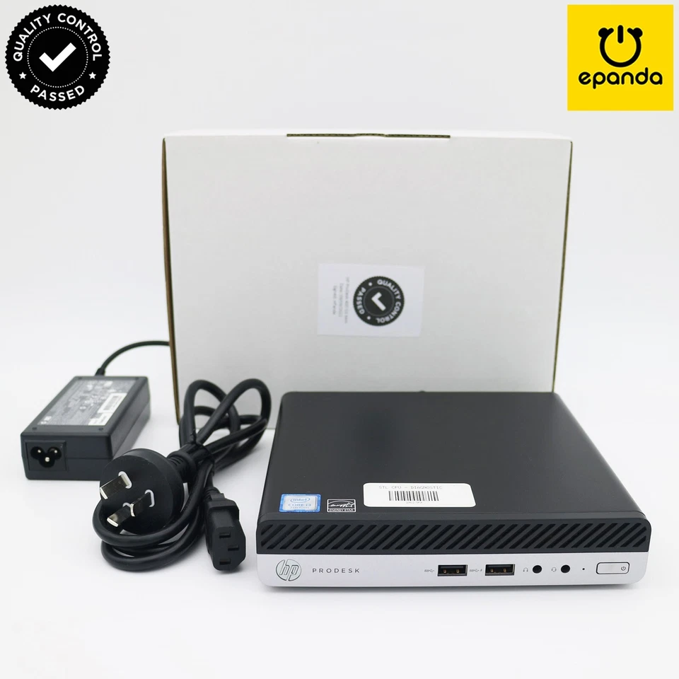 HP ProDesk 400 G3 Mini PC Win10Pro Intel i3-7100T 3.4GHz WiFi-AC 8GB 512GB-SSD - Image 1 of 4