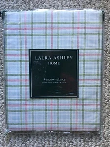 RARE LAURA ASHLEY Charlotte Valance  Striped Check 86”x15" BRAND NEW - Picture 1 of 3