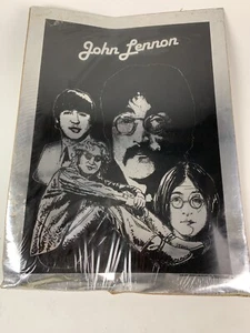 Vintage 1980 Pro Arts Inc John Lennon poster - black velvet on silver background - Picture 1 of 9
