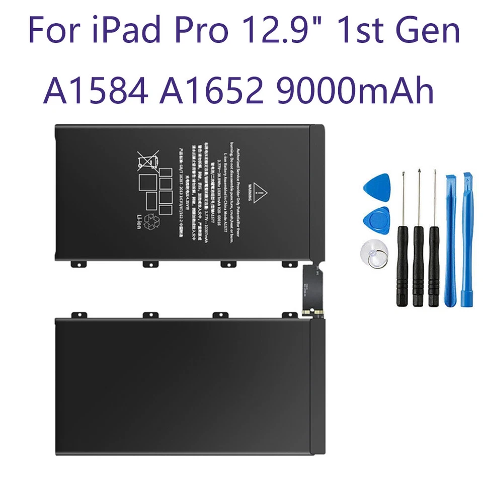 Para iPad Pro 12.9 1ª Batería A1584 A1652 Batería Interna Repuesto 9000 mAh Foto 1 de 1