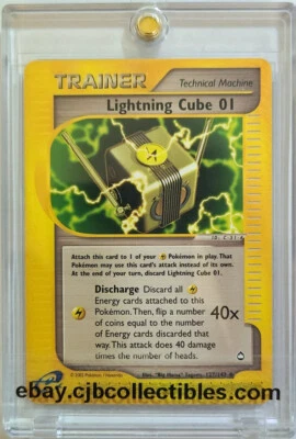 Pokémon LIGHTNING CUBE 01 Trainer 127/147 Aquapolis - Played 🍒 - Image 1 of 4