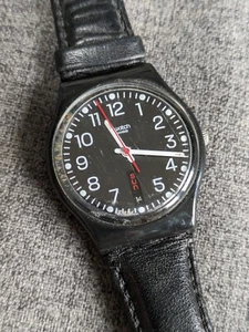 Vintage 2003 Swatch Watch Vertical Date Red Sunday  Used - Picture 1 of 4