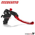 Radial brake pump Accossato Black Edition 19X19 folding long red lever RST