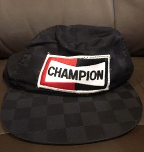 RARE CHAMPION SPARK PLUG CHECKERED SNAPBACK HAT CAP OSTERMAN OUTFITTERS PATCH - Picture 1 of 9