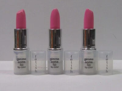 Fetish Gimme Me Some Lip Lip Color Rosa Claro Lote de 3 Tamanho Completo Novo em folha - Imagem 1 de 2