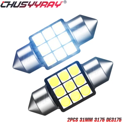 2 PIEZAS LED Bombillas Domo Interior para Toyota Camry Collora Tacoma DE3175 31 MM Foto 1 de 4