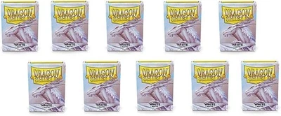 Estuche Blanco Mate Expositor Escudo Dragón Tamaño Estándar Mangas - 10 Paquetes Foto 1 de 4