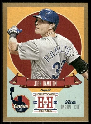 2013 Hometown Heroes Curtain Call Gold #4 Josh Hamilton - BB - Image 1 of 2