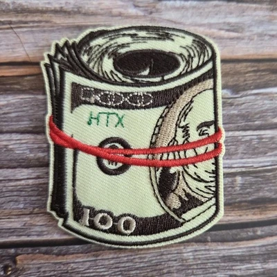 Parche bordado It's All About The Benjamins dinero en efectivo billete de dólar ajetreo Foto 1 de 2