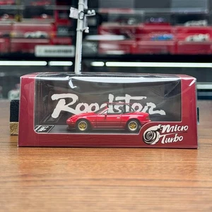 MT 1/64 Scale Mazda MX5 Eunos Roadster NA W/Surfboard Red Diecast Car Model - Picture 1 of 6