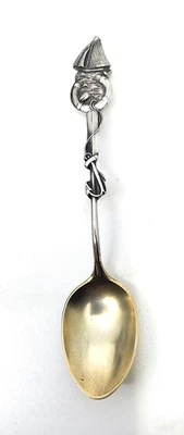 Shephard Mfg 4" Sterling Demitasse Cuchara Velero, Ancla, Pescado, Anillo de Flotación Foto 1 de 4