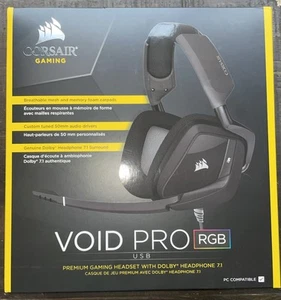 Corsair VOID PRO CA-9011154-NA RGB USB Dolby 7.1 Surround Sound Gaming... - Photo 1/3