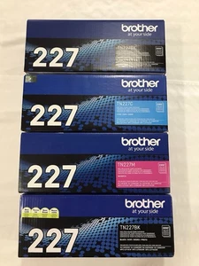 Oryginalny toner Brother TN227 czarny (x2) wkłady cyjan purpurowe 4-pak nowy - Zdjęcie 1 z 4