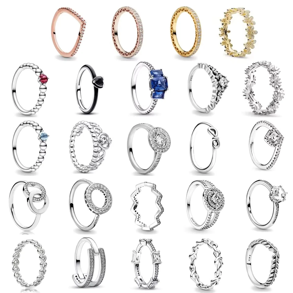 Anillo con lazo corona margaritas de plata de ley 925 para Foto 1 de 1