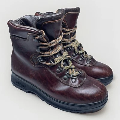 VTG Alico Hiking Mountain Leather Brown Boots Made In Italy Men **No Size  Read* Foto 1 de 4