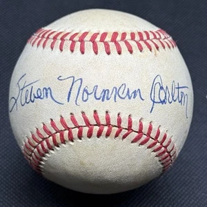 Steven Norman Steve Carlton Signed Baseball Full Name PSA/DNA COA - Picture 1 of 2