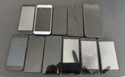 Lot Of 11 Used Cell Phones - Untested - Parts Only - Some Power On - Image 1 of 4
