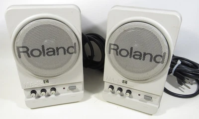 Par de 2 altavoces estéreo micro monitor Roland MA-12C de colección PC - Probados Foto 1 de 4