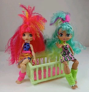 Lot of 2 Mattel Cave Club Dolls -  Action Figure Dress Up Toys Doll - Picture 1 of 17