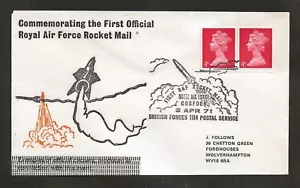 1971 GREAT BRITAIN rocket mail cover - ROYAL AIR FORCE - EZ 129D1 - Picture 1 of 1