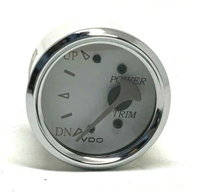 VDO Allentare White / Gray Trim Gauge 382-13299 Mercury Volvo Yamaha 12V - Image 1 of 2