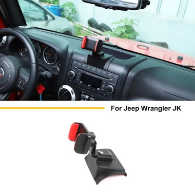 Red Dashboard Mount Phone Holder Stand Accessories For Jeep Wrangler JK 2012-17 Foto 1 de 4