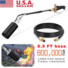 Portable Propane Torch Weed Burner Flame Wand Igniter Roofing Black w/ Hose US 