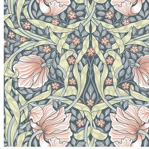 William Morris Vintage Floral Wallpaper - Easy Peel & Stick Botanical Murals - Picture 1 of 11