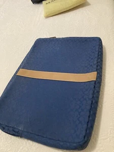 blue Coach labtop bag - Picture 1 of 5
