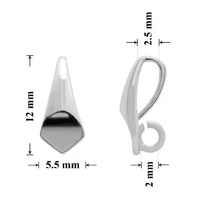 Sterling Silber Schleife Schieberegler Verbinder Ohne Clip 12x5.5mm - Bild 1 von 1