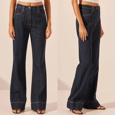 Pantalones de mezclilla Habitual Pin-tuck lavado oscuro pierna recta talla 0/25 nuevos con etiquetas Foto 1 de 4