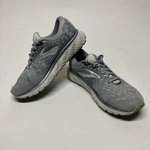 Brooks Womens Glycerin 17 1202831B070 Gray Mint Running Shoes Lace Up Size 10 B - Picture 1 of 9