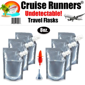 Cruise Ship Flask Kit Runners Rum Sneak Alcohol Liquor Smuggle Booze Plastic Bag - Picture 1 of 17