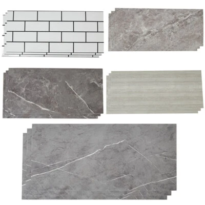 10x Bathroom Wall Panels PVC Cladding Shower Wall Tile Marble Effect Decorative - Image 1 of 4