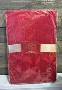 Nuevo Mantel Lenox Rojo Acebo Damasco 52 x 70 Oblongo Vacaciones Navidad - Imagen 1 de 8