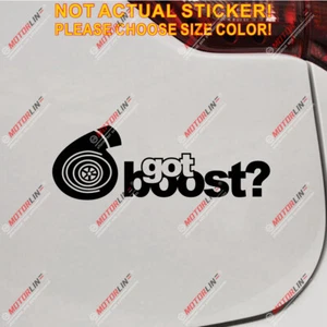 25cm long Black Got Boost Turbo Inside Decal Sticker - Picture 1 of 9