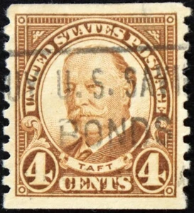U.S. Used Stamp Scott #687 4c Taft Coil, Superb. Lovely Slogan Cancel. A Gem! - Picture 1 of 2