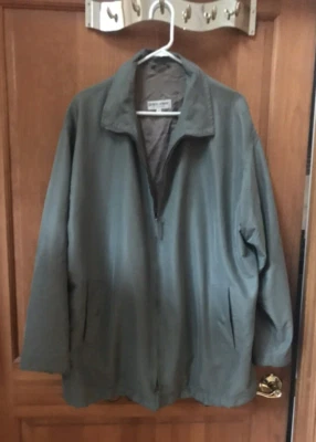 Giorgio Armani Le Collezioni Jacket 42 Khaki Green Mens Zip Up Lined Italy Made - Image 1 of 4