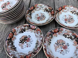 4 antike Corey Hill Ridgway 1800er Flow blaue Soßenschüssel 5,5 Zoll SELTEN Imari - Bild 1 von 3
