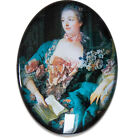 Madame de Pompadour Baroque Rococo Victorian Glass Cameo Cabochon Woman Lady Art