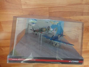 1/72 CORGI AVIATION MERLINS OVER MALTA SPITFIRE MKVB & HURRICANE SET AA99182 - Picture 1 of 4