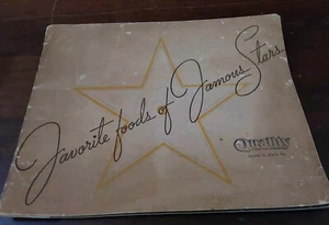 Favorite Foods of Famous Stars Recipe Booklet Old Hollywood Quality Furniture Ad - Imagen 1 de 9