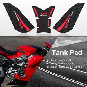 V4S Carbon Fuel Tank Stickers Decals For Ducati Panigale V4 V4 S 2025+ Tank Pads - Picture 1 of 10