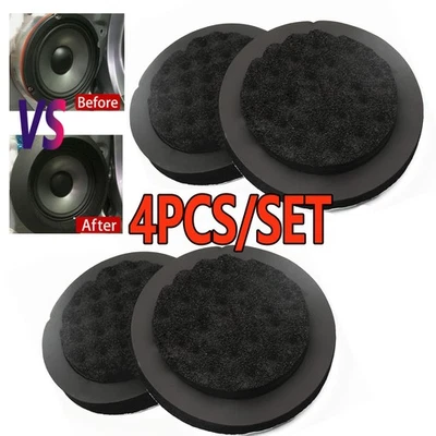 Cojín de aislamiento de ruido para puerta de automóvil 4X 6,5" altavoz anillo de graves woofer almohadilla de espuma Foto 1 de 4